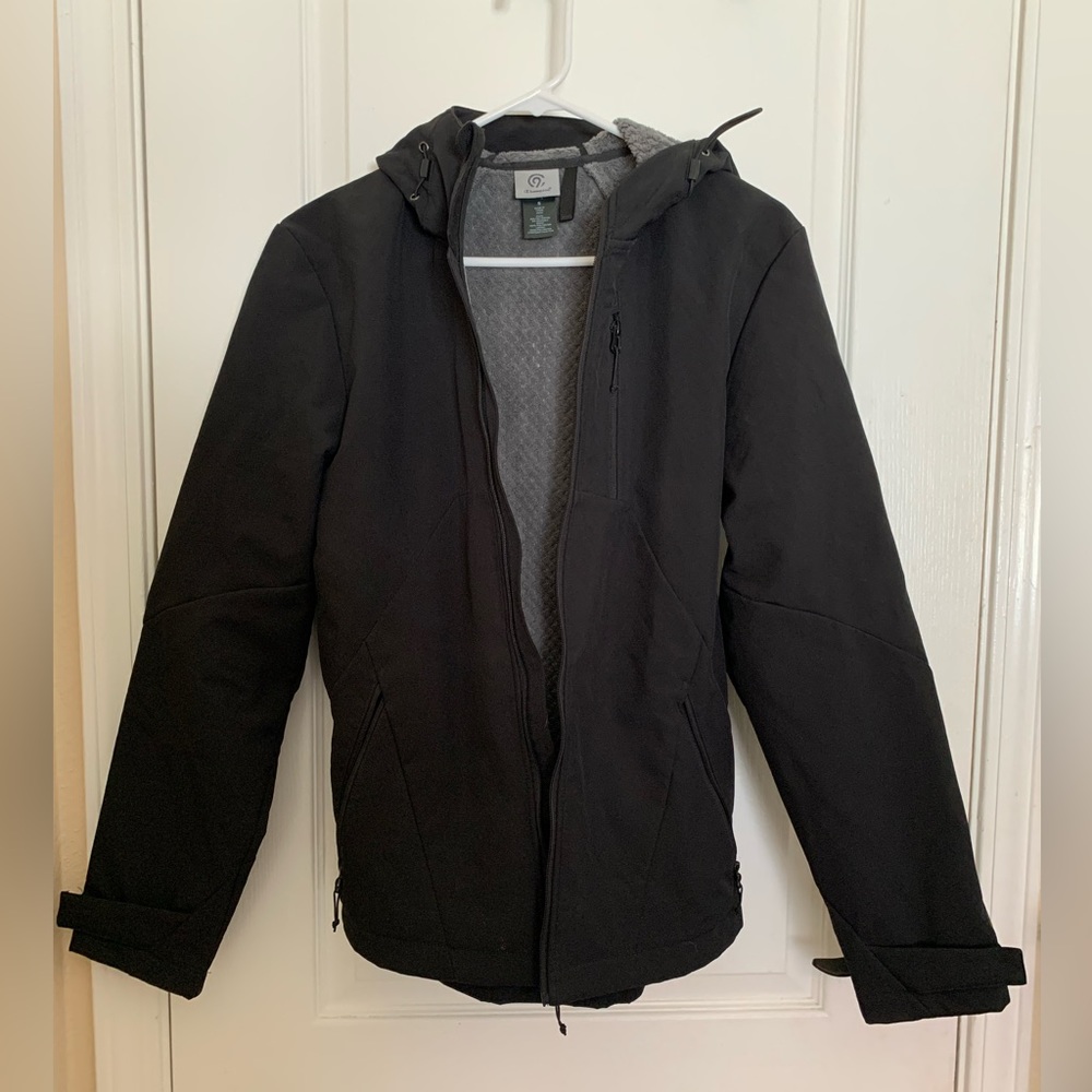 Champion Black Fleece Rain Jacket - Size Small - Picture 2 of 6
